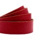 DQ leather flat 20mm Cranberry red